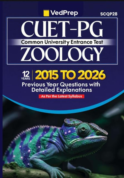 VedPrep CUET PG Zoology PYQS 2015-2026, Previous Year Questions with Solutions, Practice Exercise with solutions (2 Books)