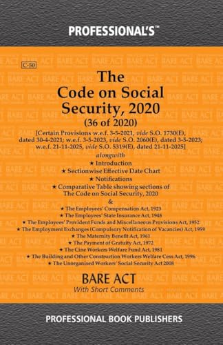 Labour Laws combo of Code on Wages, Social Security, Industrial Relations and Occupational Health & Safety