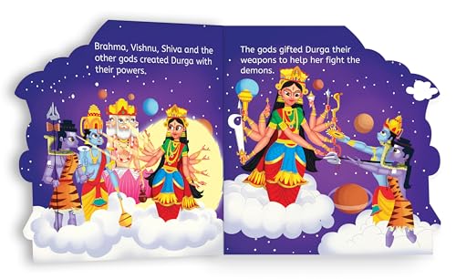 My First Shaped Board Book: Illustrated Goddess Durga Hindu Mythology Picture Book for Kids Age 2+ (Indian Gods and Goddesses)
