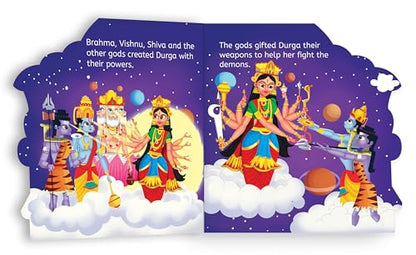 My First Shaped Board Book: Illustrated Goddess Durga Hindu Mythology Picture Book for Kids Age 2+ (Indian Gods and Goddesses)