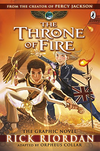 KANE CHRONICLES THE THRONE OF FIRE THE GRAPHIC NOVEL, THE book cover