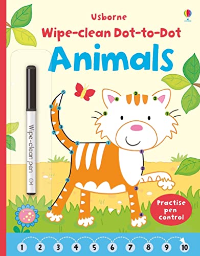WIPE-CLEAN DOT-TO-DOT ANIMALS book cover