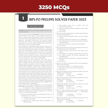 PW IBPS PO 27 Year-wise Prelims & Mains Previous Year Solved Papers Till Oct 2025 with 15 Online CBT Tests for Exam 2026-27 | 3250 PYQs | English Edition