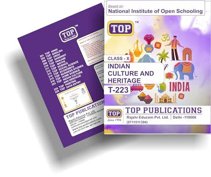 TOP NIOS Indian Culture & Heritage Guide Class 10 (T-223)