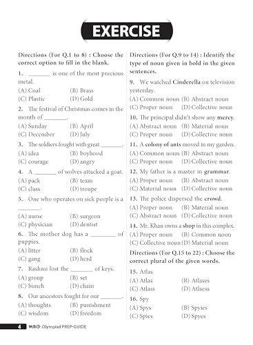 MTG English (IEO) Olympiad Prep Guide Class 4 | Detailed Theory, Exercise with Self Test For Practice | SOF Olympiad Books For Exam 2026-27 (Useful For Level-1 & 2)