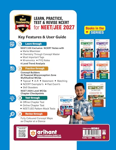 Arihant Master the NCERT Chemistry Class 11 | For NET, JEE & CUET 2026-2027 | Line by Line MCQs from Latest NCERT Book | NCERT-Based 2K+ MCQs, AI-Based Misconception Zone | Revised Edition 2026