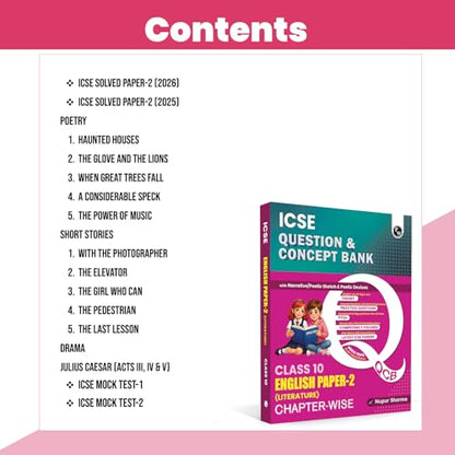 PW Class 10 ICSE Question & Concept Bank English Paper 2 (Literature) 2027 Chapterwise & Topicwise By Nupur Sharma | Narrative/ Poetic Sketch & Devices | Important Practice Questions