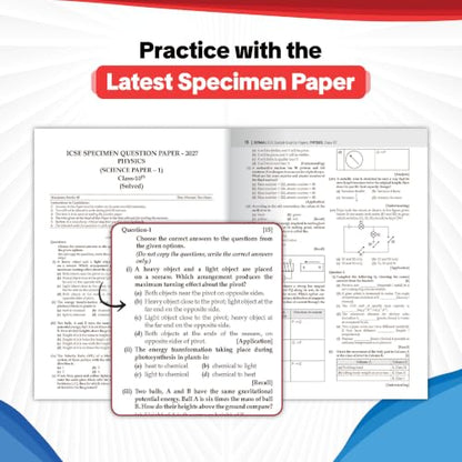 Oswaal ICSE | 10 Sample Question Papers | Class 10 | Physics (For 2027 Exam) | Includes–Board Paper 2026 & Specimen 2027 | With On Tips Notes, Mind Maps & Oswaal AI