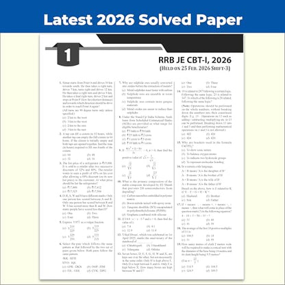 PW All in One RRB JE (Junior Engineer) CBT - 1 Book 2026-27 Exam l Chapterwise Theory, Short Tricks and Exercises, 18 Previous Year Solved Papers (2026, 2024 & 2019) PYQs with 10 Practice Sets