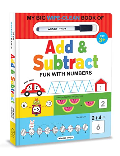 My Big Wipe And Clean Book of Add And Subtract  for Kids : Fun With Numbers book cover