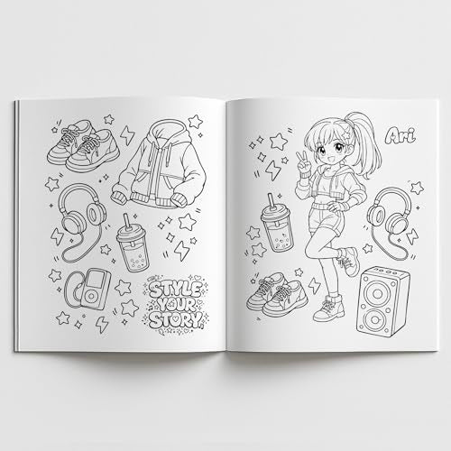 K-Pop Girls Club - Super Cute Coloring & Activity Book for Girls Ages 6-12 | Fashion, Dance, Music & Design Fun | Kawaii Anime Style Coloring Book | ... year old girl (My Super Cute Coloring Book)