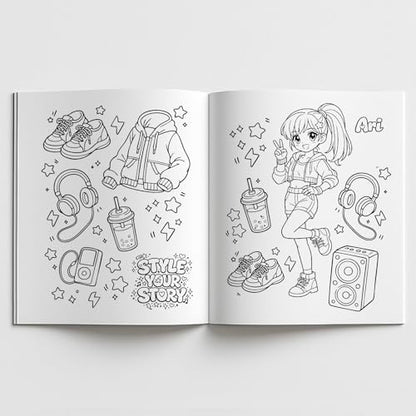 K-Pop Girls Club - Super Cute Coloring & Activity Book for Girls Ages 6-12 | Fashion, Dance, Music & Design Fun | Kawaii Anime Style Coloring Book | ... year old girl (My Super Cute Coloring Book)