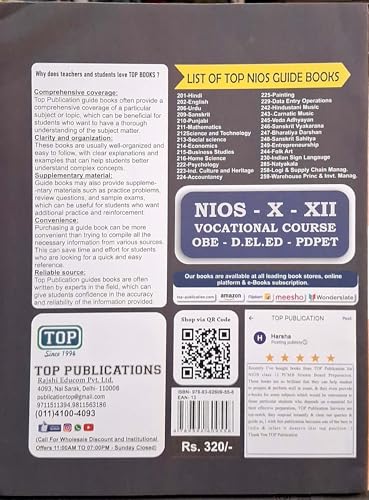 TOP NIOS Business Studies Guide Class 10 (T-215)