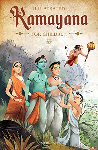 Illustrated Ramayana For Children (Black and White) book cover