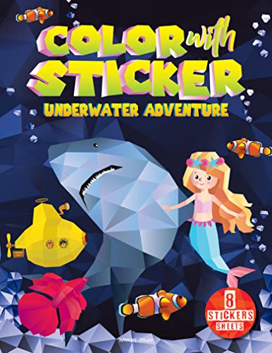 Color with sticker Underwater Adventure book cover