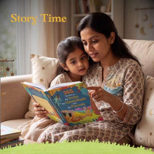 365 Stories from the Vedas: The Upanishads and the Puranas - Indian Mythology Storybook for Kids | Ancient Indian Wisdom | Spiritual Tales | Life Lessons | Colourful Illustrated for Children