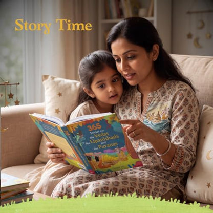 365 Stories from the Vedas: The Upanishads and the Puranas - Indian Mythology Storybook for Kids | Ancient Indian Wisdom | Spiritual Tales | Life Lessons | Colourful Illustrated for Children