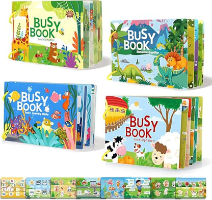 SHNMN Busy Book | Preschool Busy for Toddlers Kids/Children Activities | Quiet Book Alphabets, Animal, Shapes Learning | Kids Age 3-5 Years: 1 (Alphabet,Animal,Learning,Elementary Book)