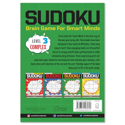 Sudoku - Brain Games for Smart Minds: Logic Building & Critical Thinking for Kids | Ages 6–10 | 6 Hours of Fun | Level 3