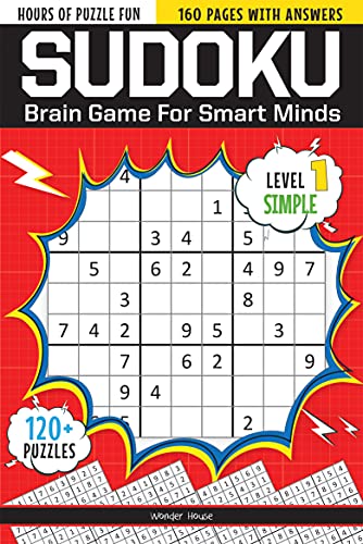 Sudoku - Brain Games For Smart Minds Level 1 Simple : Brain Booster Puzzles for Kids, 120+ Fun Games book cover