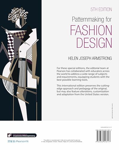 Patternmaking for Fashion Design 5e | Armstrong | NIFT, NID, Pearl Academy, Fashion Technology | Garment Making & Draping | Pearson