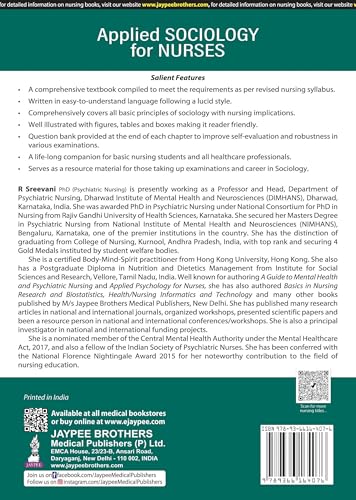 Applied Sociology for Nurses, 3/E for BSc Nursing 1st Semester | INC Syllabus Textbook with Figures, Tables and Boxes | Complementary Online Resource Flashcard & MCQs with Answers