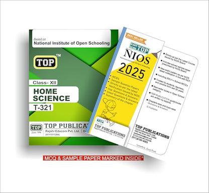 TOP NIOS Class 12 Home Science T-321 English Medium Guide (Including Objective Type MCQs) | Updated with Latest Syllabus and Exam Pattern as per NIOS Latest Notification