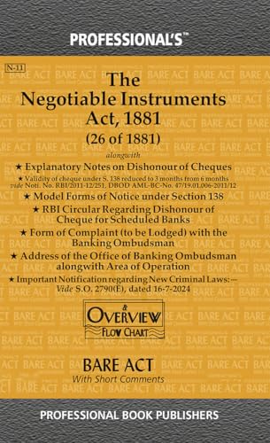 Negotiable Instruments Act, 1881 as amended by Negotiable Instruments (Amendment) Act, 2018
