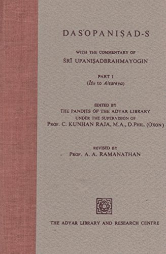 Dasa-upanisadah with the commentary of Sri Upanisad Brahma yogin Part I book cover