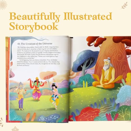 365 Stories from the Vedas: The Upanishads and the Puranas - Indian Mythology Storybook for Kids | Ancient Indian Wisdom | Spiritual Tales | Life Lessons | Colourful Illustrated for Children