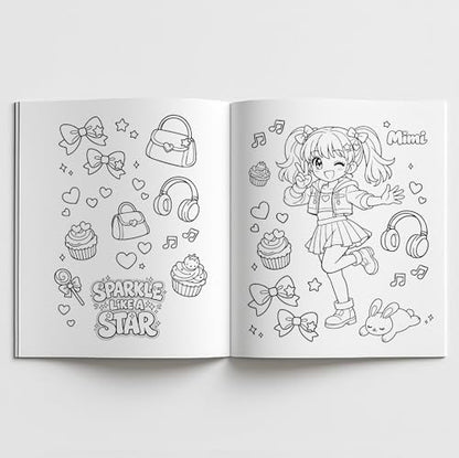 K-Pop Girls Club - Super Cute Coloring & Activity Book for Girls Ages 6-12 | Fashion, Dance, Music & Design Fun | Kawaii Anime Style Coloring Book | ... year old girl (My Super Cute Coloring Book)