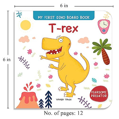 T. rex – My First Dino Board Book: Illustrated Dinosaur Picture Book for Kids | Learn Fun Facts About the Fierce Tyrannosaurus Rex with Bright Images & Simple Text | Sturdy Board Book for Toddlers & Preschoolers | Ages 2–5 Years