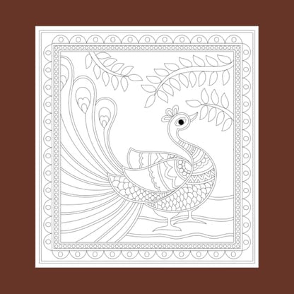 Kalakari: A Journey Through Indian Folk Art (Mindful Adult Colouring Book)