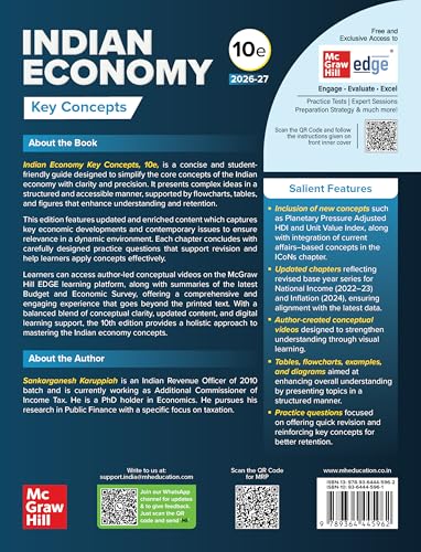 Indian Economy Key Concepts, 10e by IRS Sankarganesh Karuppiah for UPSC Civil Services 2026-27: Simplified Key Concepts with Flowcharts, Video Lectures & Practice Questions | Prelims & Mains Exams