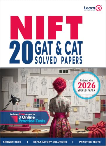 NIFT - GAT & CAT Solved Papers [Year-wise] with 3 Online Practice Tests
