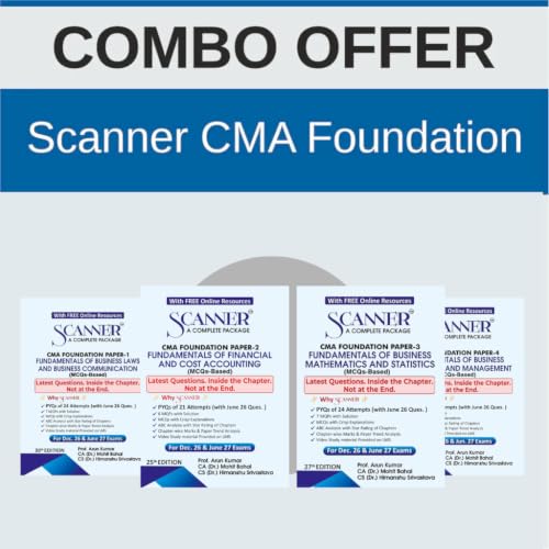 Scanner CMA Foundation Combo | For Dec 26 & Jun. 27 Exams | Solved Papers with PYQ (Included June 2026) |: 1 (Scanner Series)