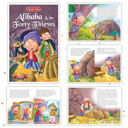Set of 10 Classics Tales Story Books for Kids|English Short Stories for 3+ | Aladdin, Alibaba, Jungle Book & Others