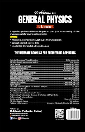 Problems in General Physics by I.E. Irodov | 1900+ Advanced Physics Problems | Summarized Formulas | for IIT JEE, NEET, GATE, Engineering & Physics Olympiad Exam Preparation