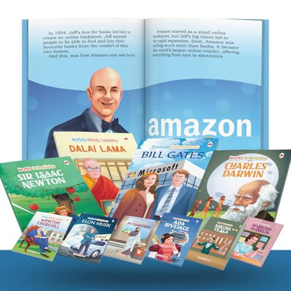 Story Books for Kids - World Famous Personalities (Set of 20 Books) (Illustrated) - Scientists, Entrepreneurs, Leaders - Biographies for Kids - Steve ... Newton, Abraham Lincoln, Churchill
