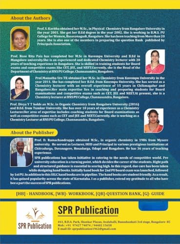 SPR 2nd PUC - CHEMISTRY - Handbook With Study Material | As Per The NCERT Syllabus and Latest Blue print KSEAB| For 2026 - 27| (Spr Examination Handbook With Study Material)