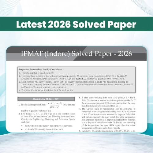 Oswaal IPMAT 21 Previous Years' Solved Papers (2019–2026) | Latest 2026 Solved Papers | 2100+ Questions with Detailed Solutions | IPMAT Indore, Rohtak & JIPMAT | Trend Analysis (2022–2026)