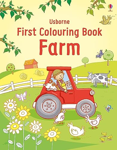 FIRST COLOURING BOOK FARM book cover
