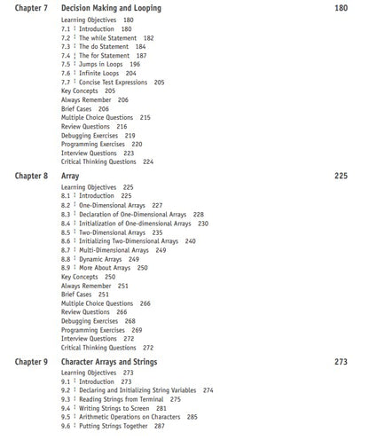 Programming in ANSI C | 9th Edition | Balagurusamy