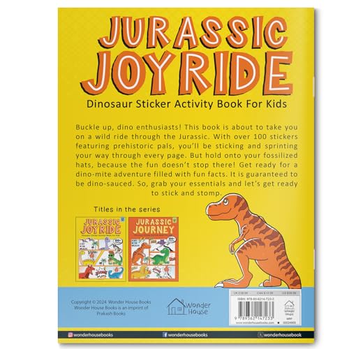 Jurassic Joyride Dinosaur Sticker Activity Book For Kids