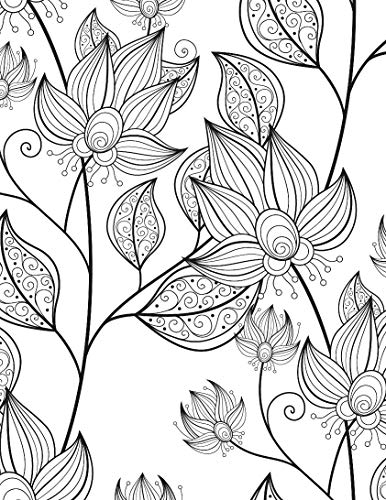 Flowers Adult Colouring Book for Relaxation & Mindfulness | Beautiful Floral Designs to Relieve Stress & Inspire Creativity with Colour
