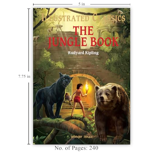 The Jungle Book | Illustrated Abridged Children Classics English Novel With Review Questions (Hardback)