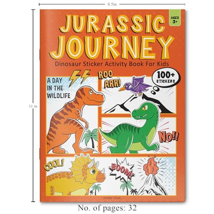 Jurassic Journey - Dinosaur Sticker Activity Book For Kids