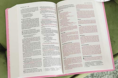 Niv, Gift and Award Bible, Leather-Look, Pink, Red Letter Edition, Comfort Print