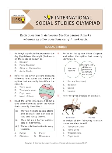 MTG International Social-Studies Olympiad (ISSO) Workbook Class 5 - Chapter-wise MCQs with Achievers Section - SOF Olympiad Books For 2026-27 Exam
