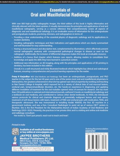Essentials of Oral and Maxillofacial Radiology, 3/E for BDS and MDS Students | 800+ Radiographic Images with CBCT, Digital Radiography, 4D Imaging and 3D Printing in Dentistry: 1